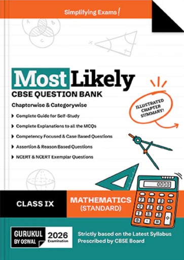 Gurukul By Oswal Mathematics Most Likely Question Bank CBSE Class 9 for Exam 2026